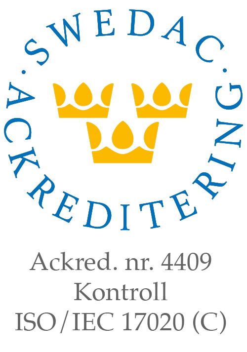 Swedac ackreditering 4409 — Kontroll ISO/IEC 17020 (C)