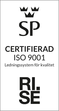 RISE-certifierad ISO 9001 — ledningssystem för kvalitet